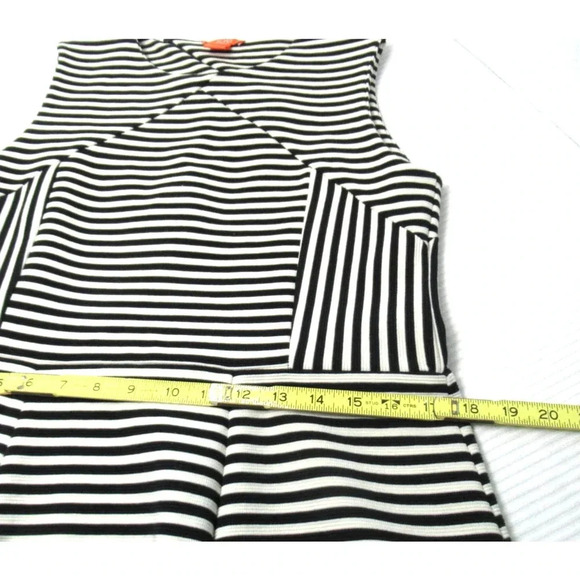 JOE FRESH Fit Flare Dress Black White Stripes Sleeveless Size Large Cotton Blend - Picture 4 of 10